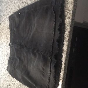 A black mini skirt